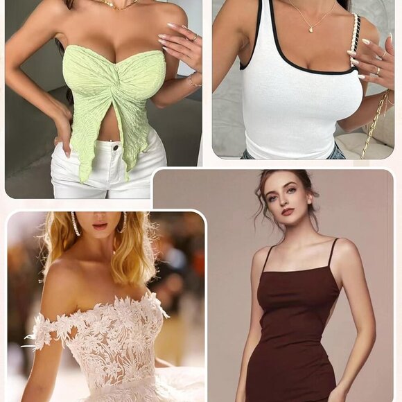 Adhesive Bra Sticky Strapless Invisible Push up Bras Silicone Backless Nipple Co - Picture 6 of 6